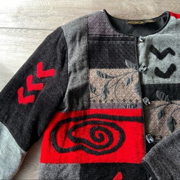 Allure Vintage Patchwork Embroidery Button Jacket - Picture 15 of 16